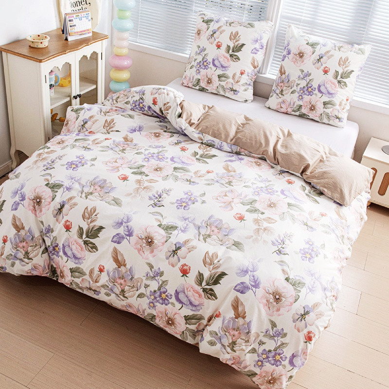Pościel 160x200 bawełna 100% dwustronna GierekHoff Cotton bardzo gruba 3 części GH 3900 róże