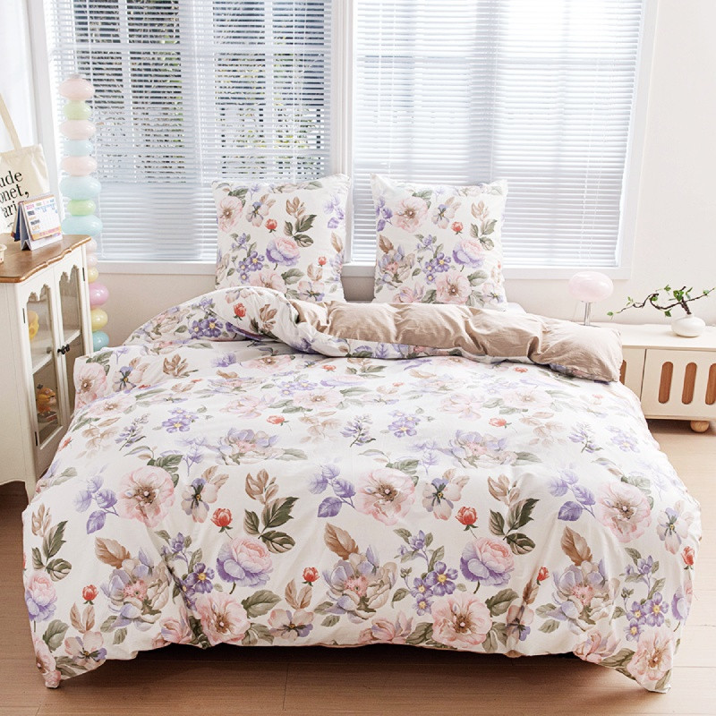 Pościel 160x200 bawełna 100% dwustronna GierekHoff Cotton bardzo gruba 3 części GH 3900 róże