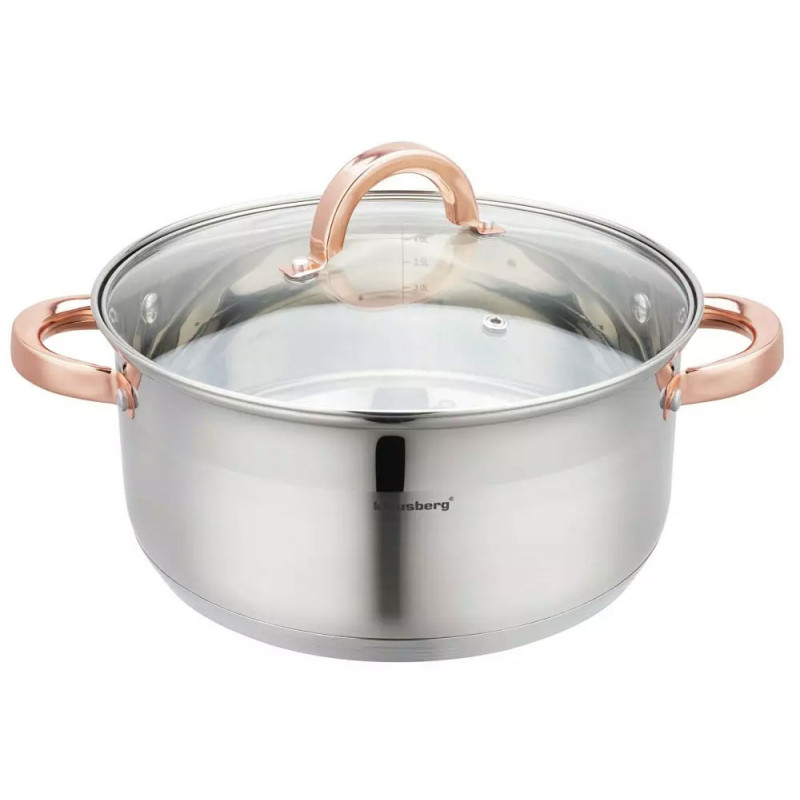 Garnek do gotowania na parze 2.5 l  parowar 18 cm stalowy 3 elementy  Klausberg KB 7725