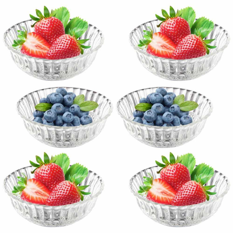 Salaterki miski szklane 13 cm zestaw 6 miseczek Florina Lauro