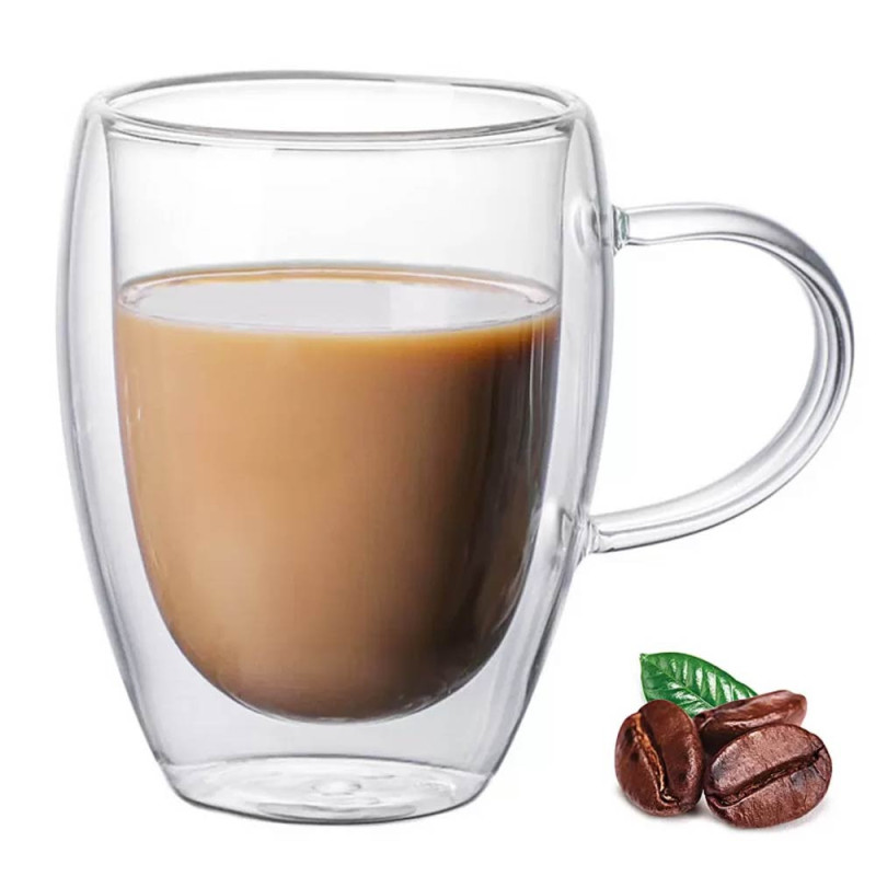 Szklanka termiczna 350 ml z podwójnymi ściankami do kawy herbaty Tragar TR-36-2