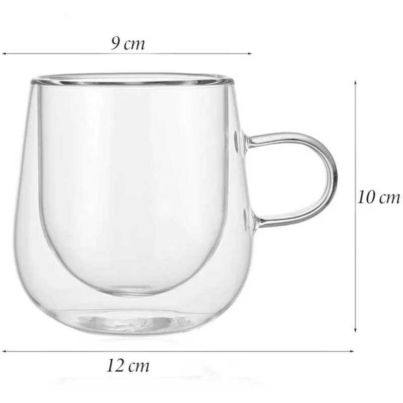 Szklanka termiczna 250 ml z podwójnymi ściankami do kawy herbaty Tragar TR-41-1