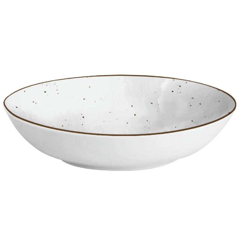 Serwis obiadowy porcelanowy MG Home Antico 24 elementy zestaw talerzy kubków dla 6 osób szary nakrapiany