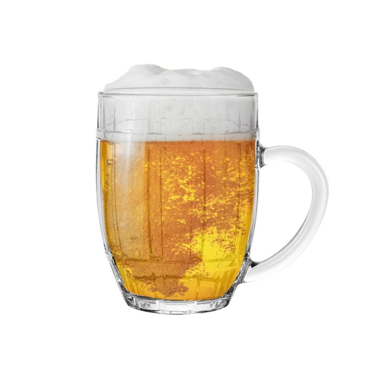 Kufle do piwa wysoki Florina Porter 500 ml z uchem szklany zestaw 6 sztuk
