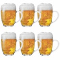 Kufle do piwa wysoki Florina Porter 500 ml z uchem szklany zestaw 6 sztuk