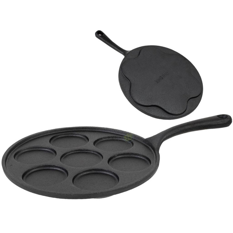 Patelnia żeliwna indukcyjna KingHoff KH 1263 do jajek placków 23 cm