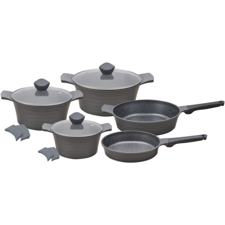 Garnki granitowe Klausberg KB 7356 Zestaw garnków indukcyjne Fresco szare+noże BH 2111 Garnki granitowe Klausberg KB 7356 Zestaw garnków indukcyjne Fresco szare+noże BH 2111