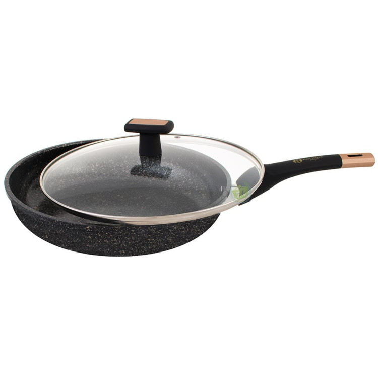 Patelnia marmurowa EdelHoff EH 6129 granitowa 20 cm indukcyjna z pokrywką Patelnia marmurowa EdelHoff EH 6129 granitowa 20 cm indukcyjna z pokrywką