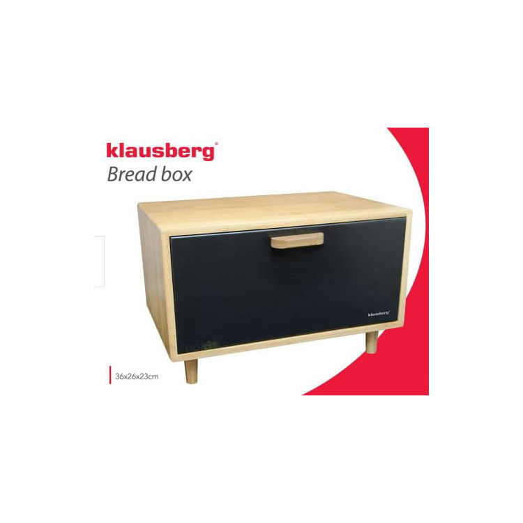 Chlebak drewniany pojemnik na pieczywo Klausberg KB 7399 Czarny Chlebak drewniany pojemnik na pieczywo Klausberg KB 7399 Czarny