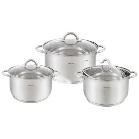 Garnki stalowe KingHoff KH 4446 zestaw garnków indukcja
