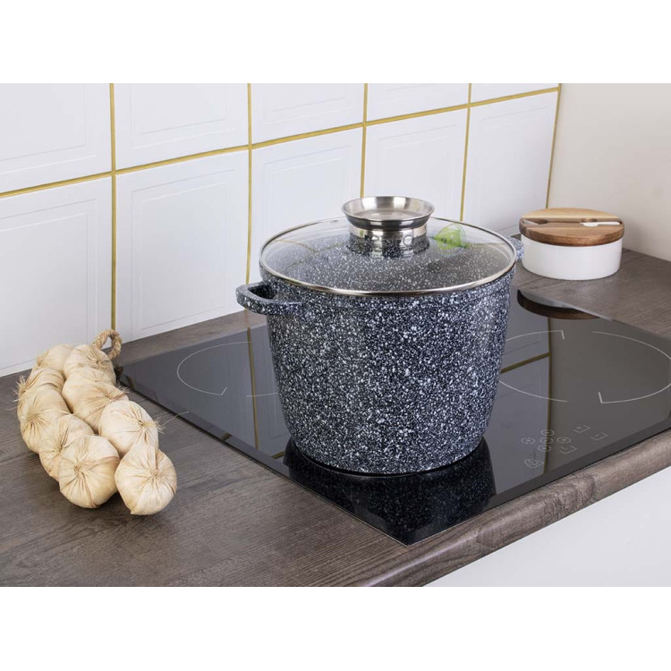 Garnek marmurowy z pokrywką EdelHoff Swiss EH 7669 Indukcja 6.5 L Garnek marmurowy z pokrywką EdelHoff Swiss EH 7669 Indukcja 6.5 L
