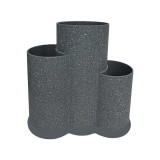 Blok do noży Krisberg KR 2530 stojak na akcesoria kuchenne szary