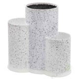 Blok do noży Kinghoff KH 1585 stojak na akcesoria kuchenne biały