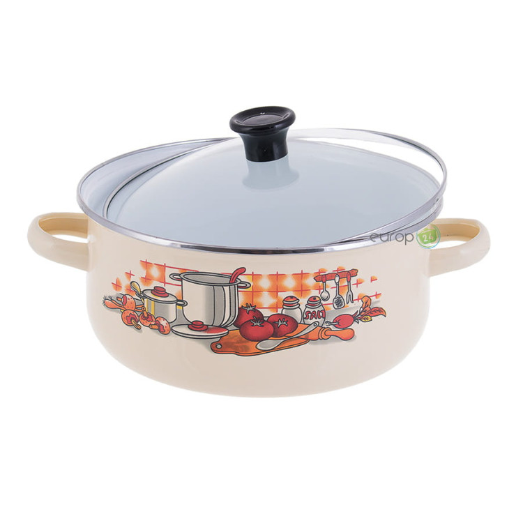 Garnki emaliowane Klausberg KB 7170  zestaw garnków emaliowane garnek GAZ emalia Cream Garnki emaliowane Klausberg KB 7170  zestaw garnków emaliowane garnek GAZ emalia Cream