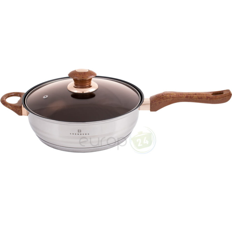 Garnki stalowe Edenberg EB 1143 zestaw garnków na indukcję ze sztućcami Amefa Scandinave