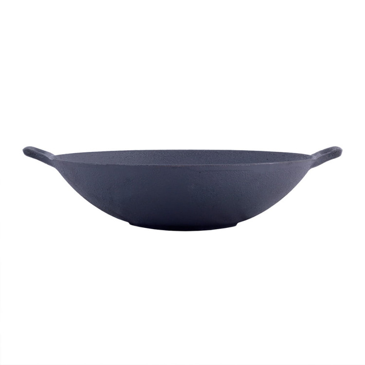 Wok żeliwny z pokrywką Kamille KM 4814V na indukcję 30 cm Big Wok żeliwny z pokrywką Kamille KM 4814V na indukcję 30 cm Big