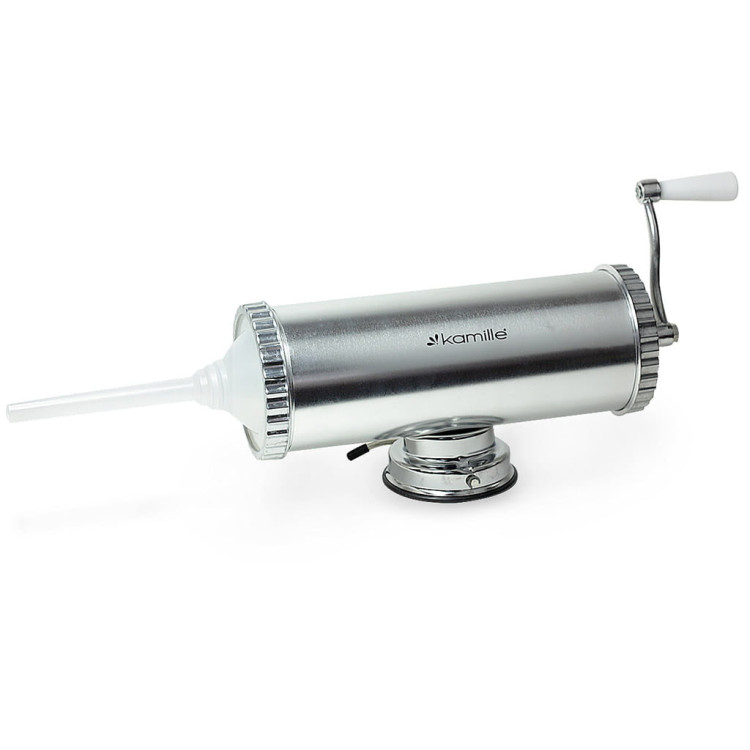 Nadziewarka Kamille KM 6501 maszynka 2,5 kg szpryca kiełbasy tłok x3 rurki Nadziewarka Kamille KM 6501 maszynka 2,5 kg szpryca kiełbasy tłok x3 rurki