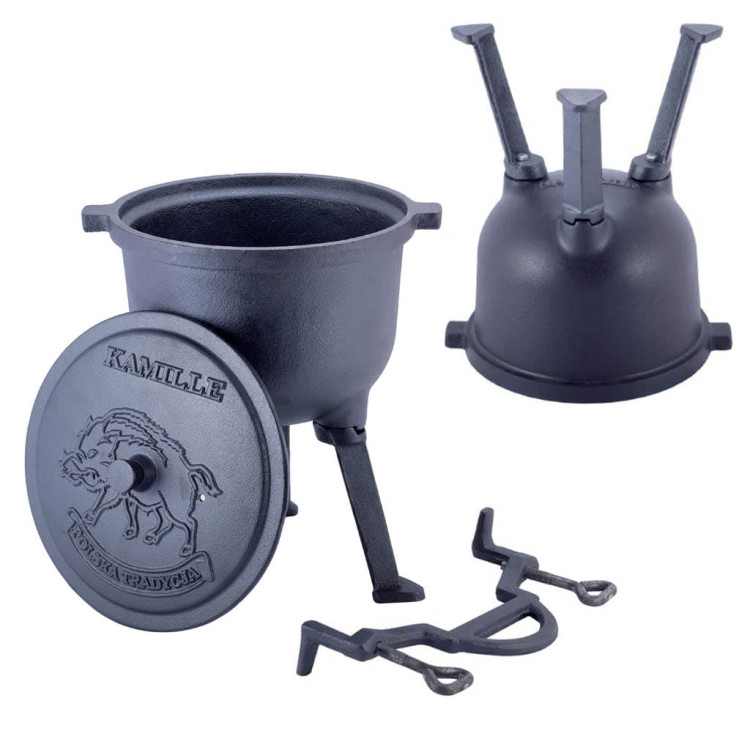 Kociołek myśliwski Kamille KM 4808V garnek żeliwny 15 L Kociołek myśliwski Kamille KM 4808V garnek żeliwny 15 L