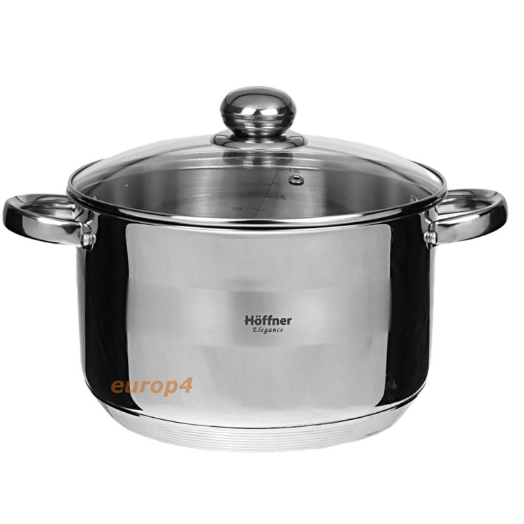 Garnki stalowe Hoffner HF 4486 zestaw 3 garnków gaz indukcja Garnki stalowe Hoffner HF 4486 zestaw 3 garnków gaz indukcja