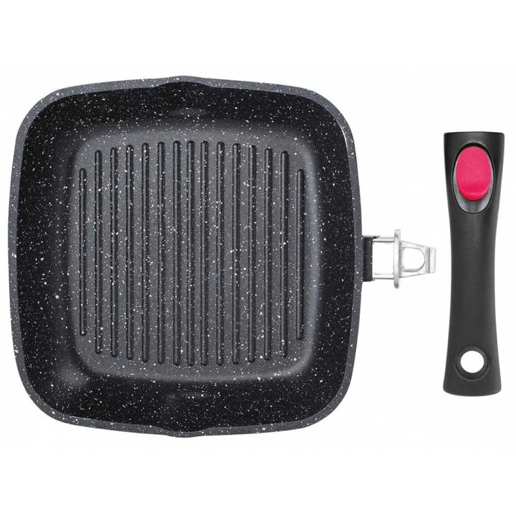 Patelnia granitowa grillowa Kinghoff KH 1510 24x24 kwadratowa Patelnia granitowa grillowa Kinghoff KH 1510 24x24 kwadratowa