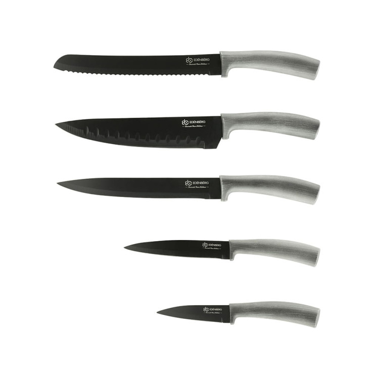 Noże stalowe Edenberg EB 957 kuchenne 5 szt w bloku magnetycznym Noże stalowe Edenberg EB 957 kuchenne 5 szt w bloku magnetycznym