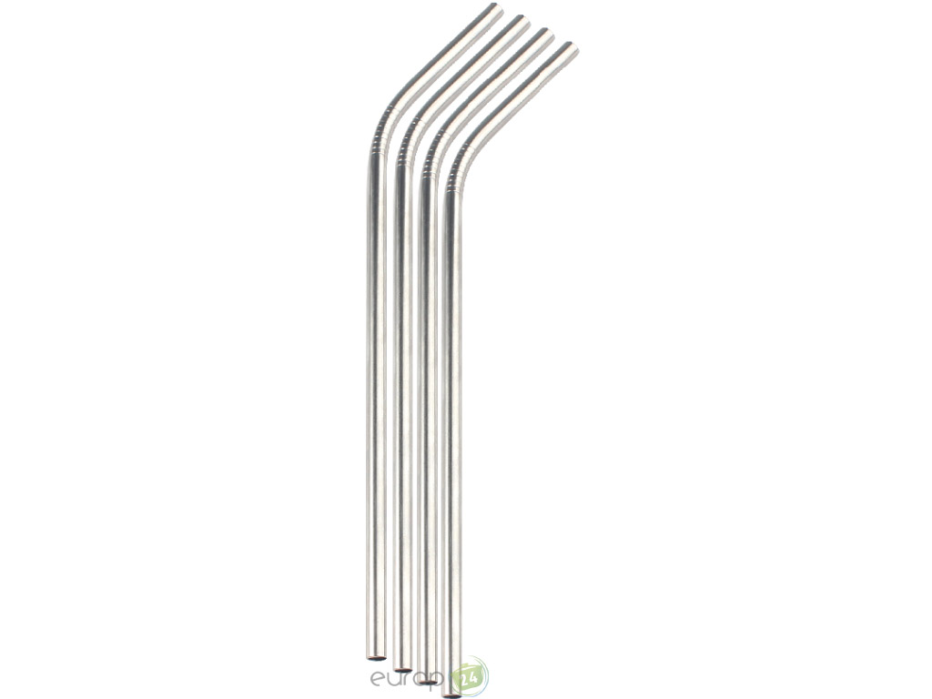 Zestaw słomek metalowych KingHoff KH 1357 - słomki zagięte