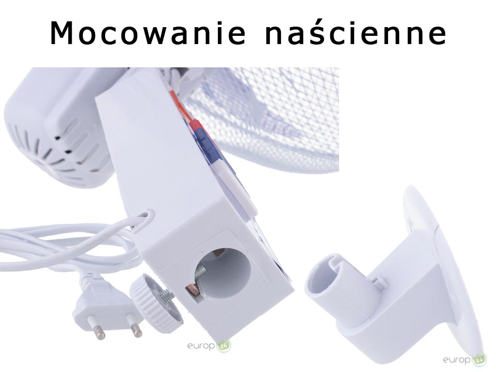 Wentylator podłogowy Kenex 3w1 - mocowanie naścienne