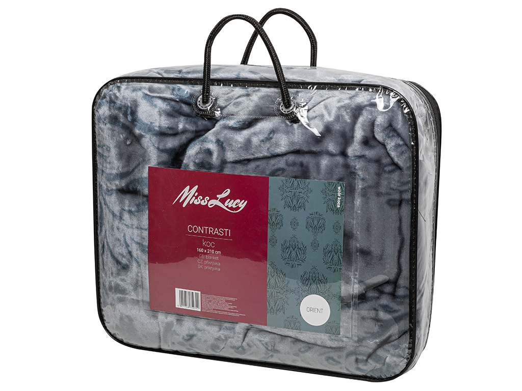 Koc poliestrowy w walizce 160x210 cm contrasti miękki ciepły Miss Lucy orient