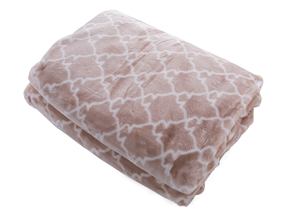 Koc poliestrowy w walizce 160x210 cm contrasti miękki ciepły Miss Lucy Pudrowy róż