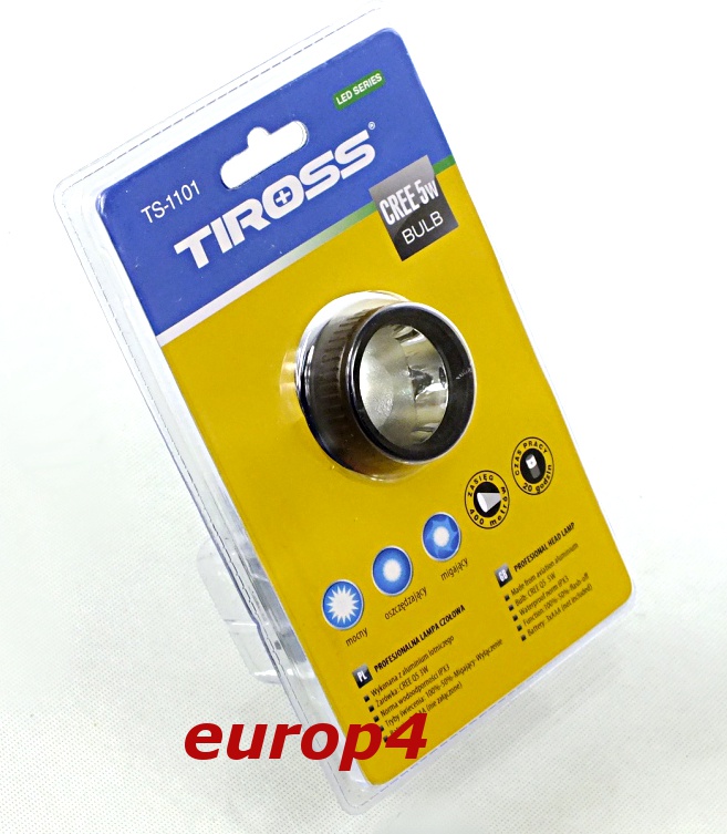 Latarka Tiross TS 1101 lampka CREE 5W czołowa czołówka na głowę