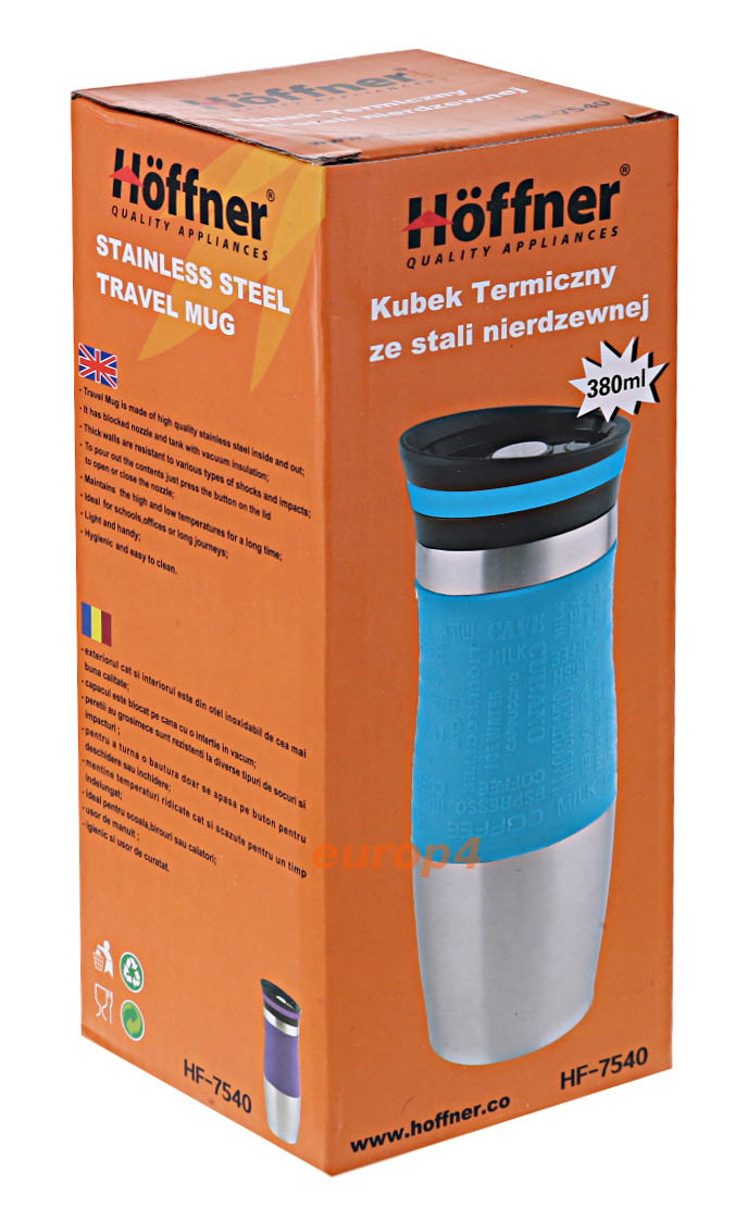 Kubek Hoffner HF 7540  termiczny termos pojemnik bidon 380 ml niebieski