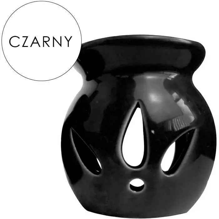 Kominek ceramiczny czarny