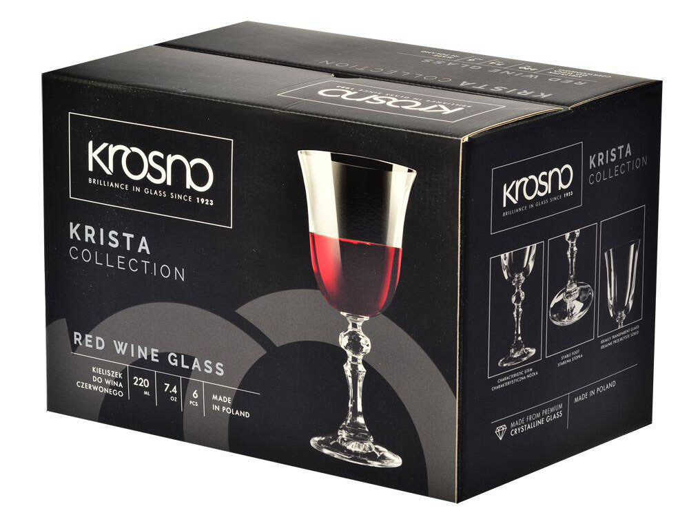 Kieliszki Krosno Krista pakowane w pudełko