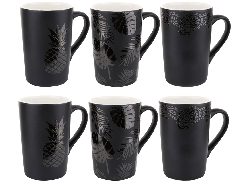 Kubek czarny 400 ml porcelana
