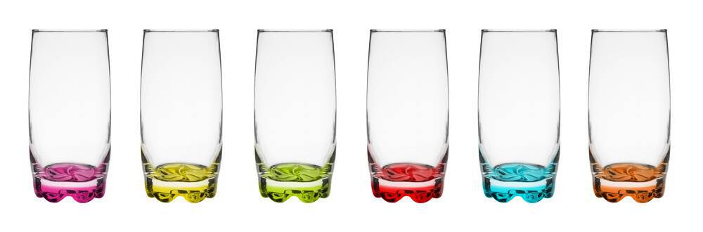Szklanki Glasmark z kolorowym dnem