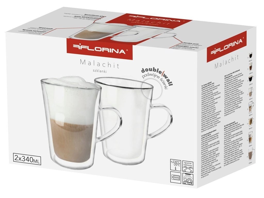 Szklanki termiczne 340 ml zestaw 2 szklanek