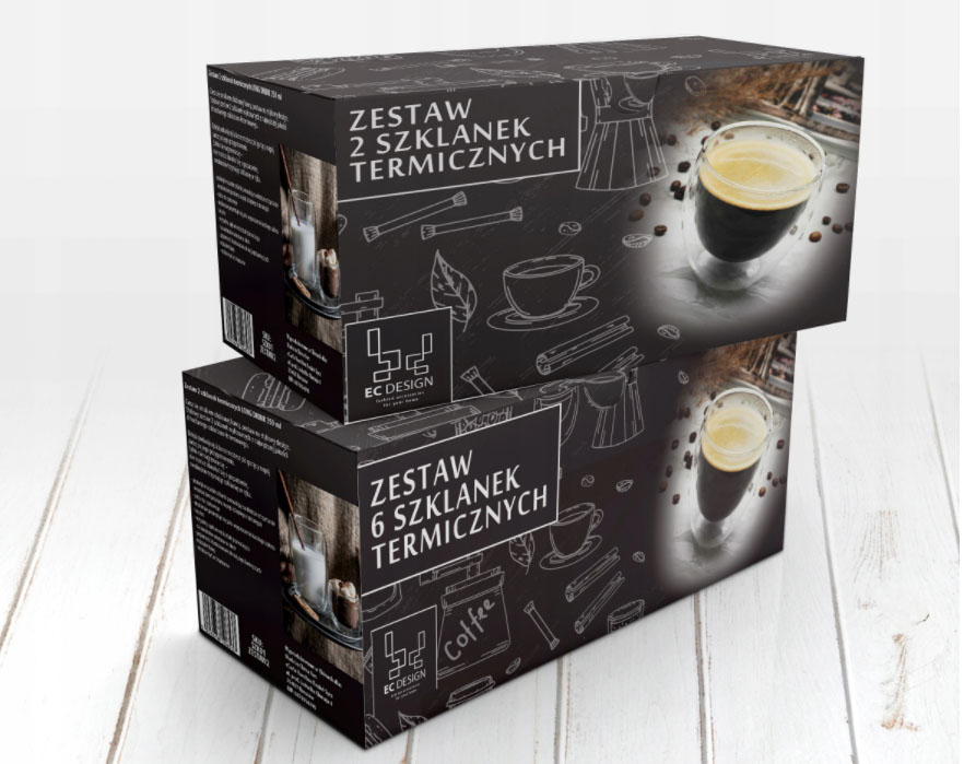 Szklanki termiczne 450 ml zestaw 2 szklanek