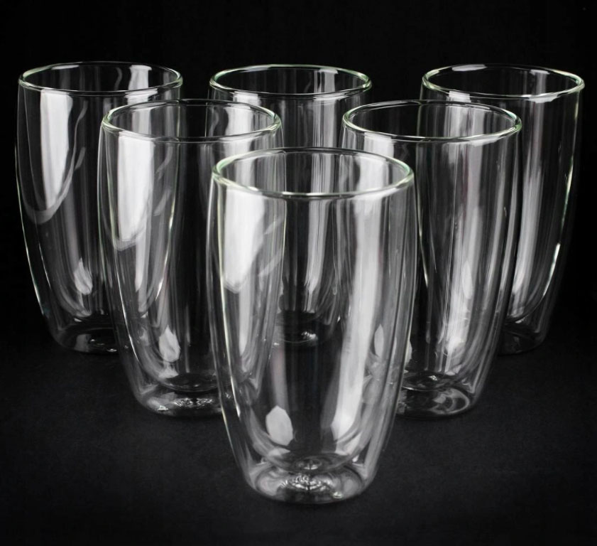 Szklanki termiczne 450 ml zestaw 6 szklanek