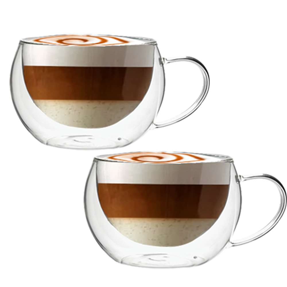 Szklanki termiczne do kawy 300 ml latte komplet 2 szt szklanek