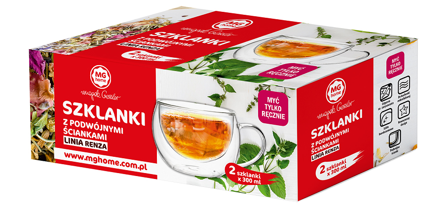 Szklanki termiczne do kawy 300 ml latte komplet 2 szt szklanek