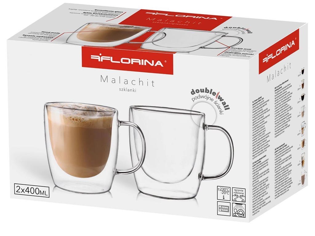 Szklanki termiczne 400 ml zestaw 6 szklanek