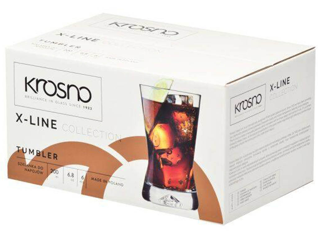 Szklanki Krosno x-line 200 ml