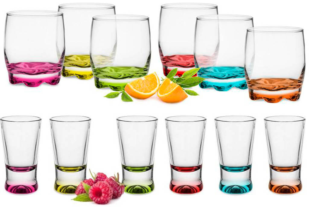 Szklanki Glasmark z kolorowym dnem