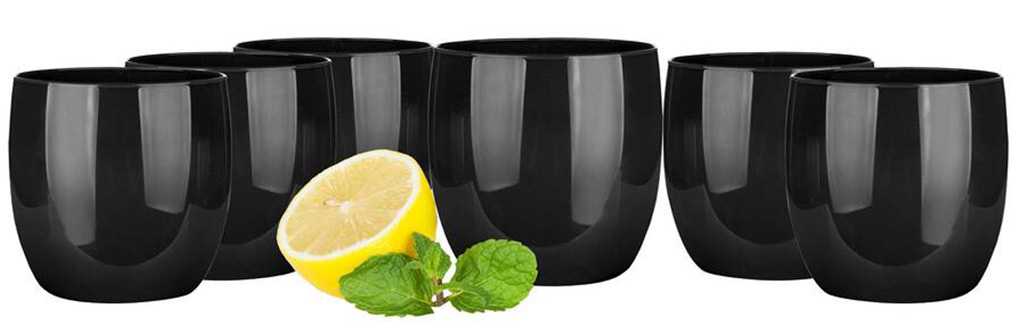 Szklanki czarne 260 ml Glasmark