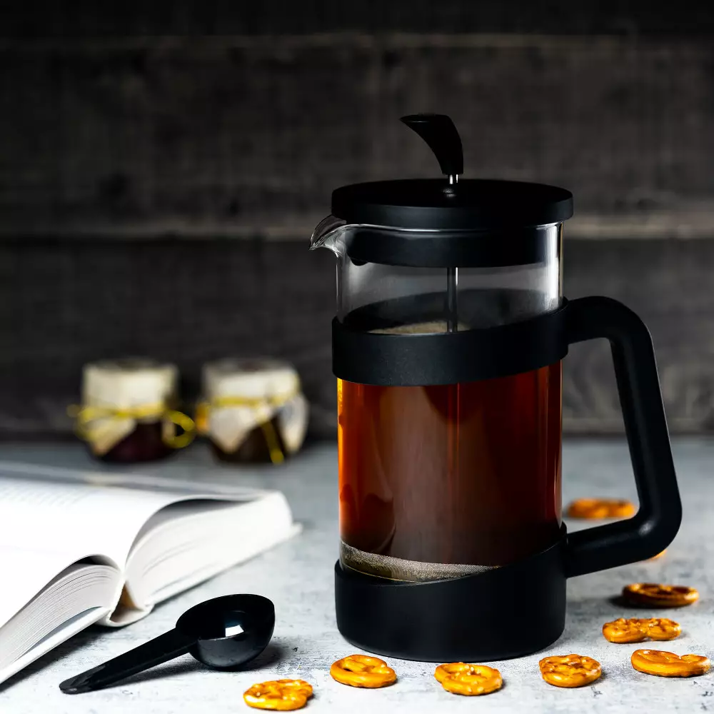Szklany zaparzacz tłokowy do herbaty kawy ziół 600 ml