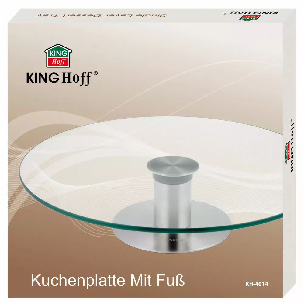 Patera poziomowa szklana na tort owoce ciasta KH 4014 Kinghoff