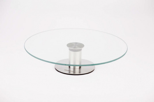 Patera szklana Kinghoff KH 4014 na tort pojemnik na ciasto owoce szkło inox