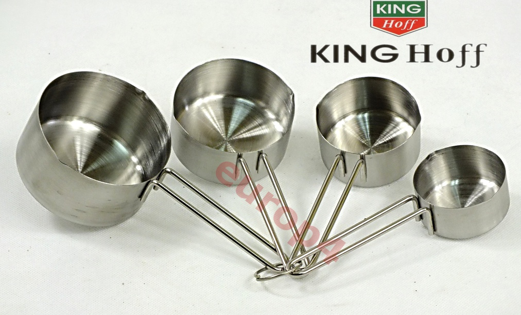 Miarki Kinghoff KH 4025 kubki kuchenne stalowe pomiarowe łyżczki x4