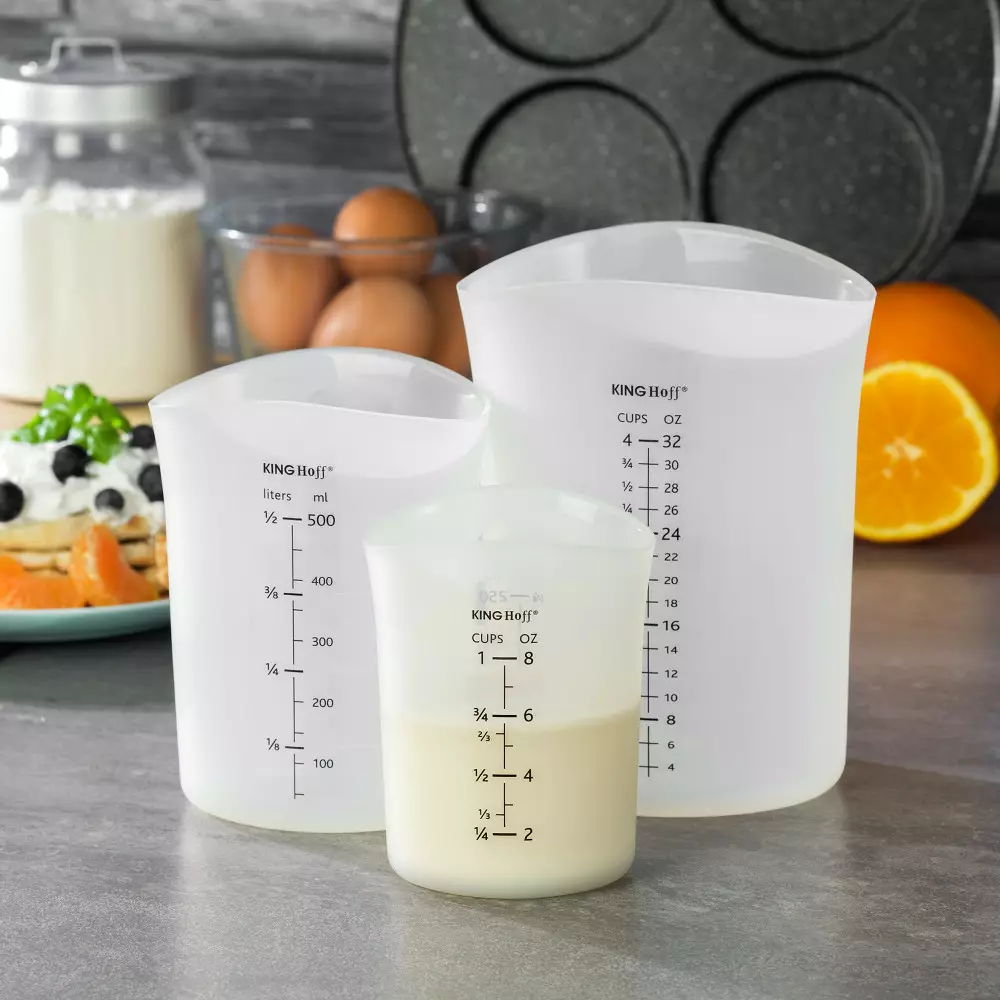 Kubek pomiarowy 1000ml silikonowy pojemnik na mąkę cukier KH 4663 Kinghoff