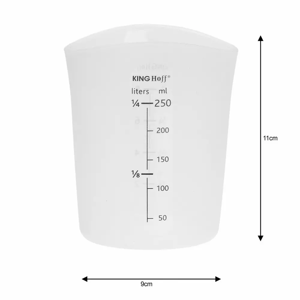 Kubek pomiarowy 250ml silikonowy pojemnik na mąkę cukier KH 4662 Kinghoff